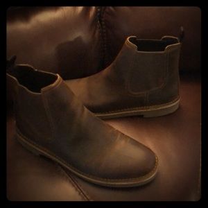 Clark’s dark brown leather boots